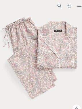 Lauren Ralph Lauren Paisley Cotton-Blend Sateen Sleep Set